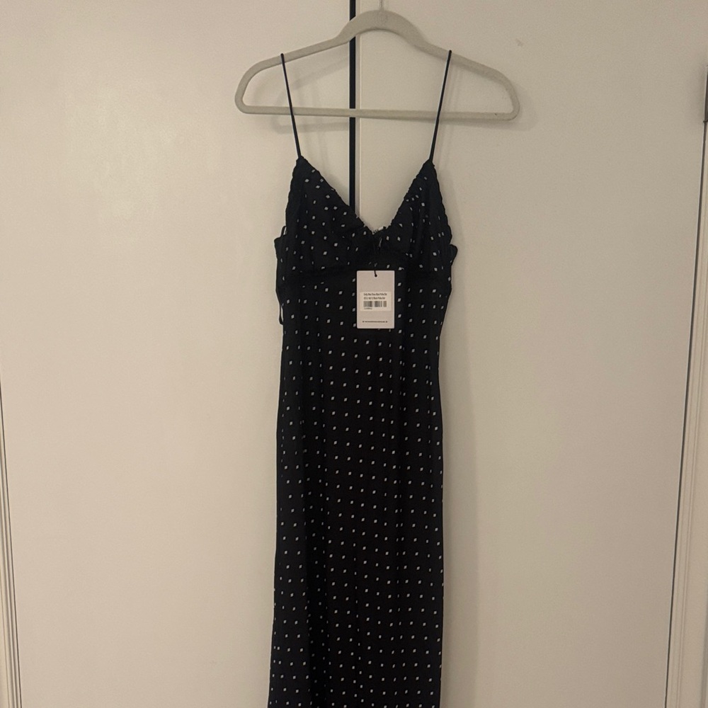 Princess Polly Black Polka Dot Spaghetti Strap Maxi Dress - Picture 3 of 3